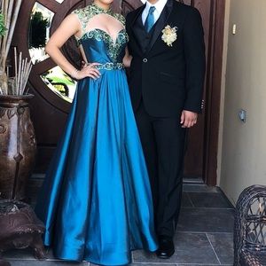 Emerald green dress